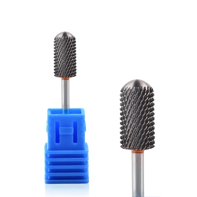 Round Head Alloy Nail Drill Bit Manicure Drilling for Nail Gel Polish Removal Nail Accessories Tool (Medium)