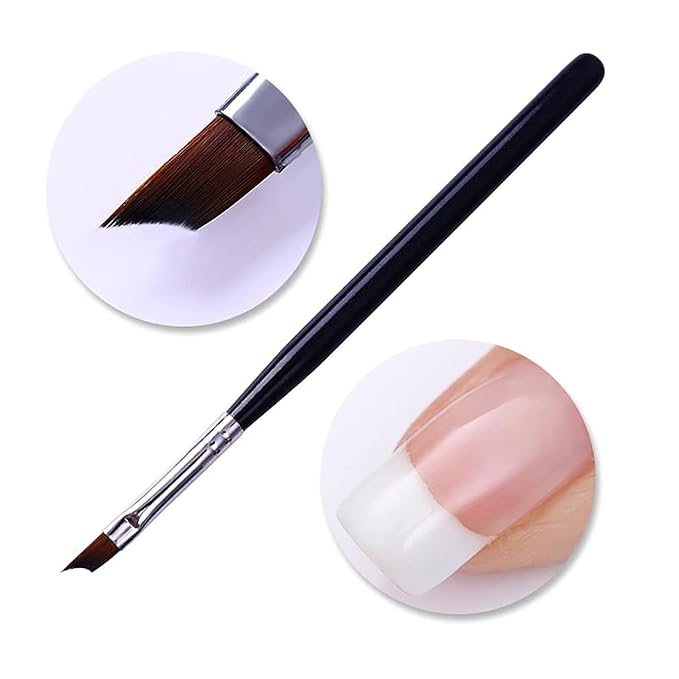 JERCLITY 6pcs Ombre Nail Brushes Set French Tip Nail Brushes UV Gel Painting Nail Gradient Brush for Nails Nail Polish Brush Gel Builder Brush Nail Art Tools Nail Clean Up Brush for Nail Art