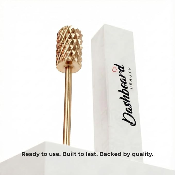 Dashboard Beauty Nail Drill Bit - Large Barrel Smooth Top with 2 Way Rotate use for Right & Left - 3/32" Shank Compatible with Any Efile Nail Drill - Ensure Safe Experience for Customers (XX Coarse)