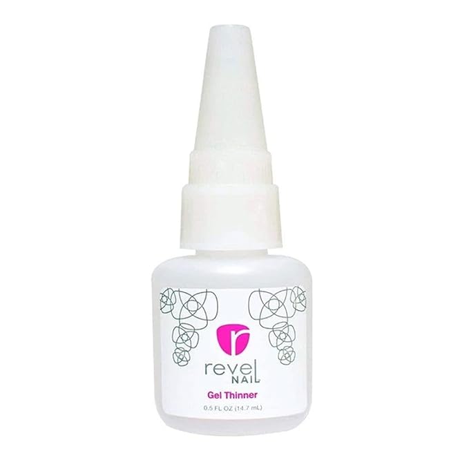 Revel Nail Dip Powder Liquid Set, Base Coat, Activator, Finish Gel & Gel Thinner, 0.5oz, Made in USA