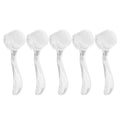 5pcs Soft Nail Dust Cleaning Brush Acrylic Gel Nail Art Powder Removal Brushes Manicure DIY Nails Tool(White)