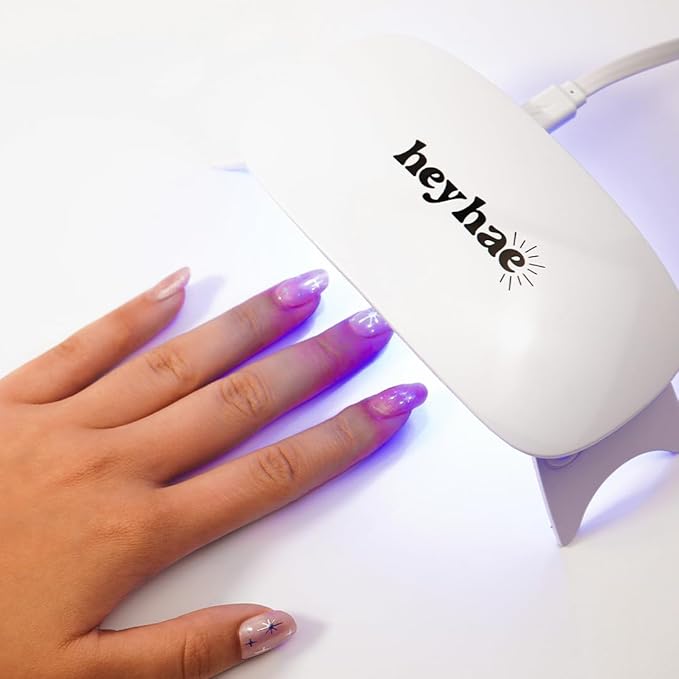 Heyhae LED Lamp for Semi Cured Gel Nail Strips and Top Gel Cure - 6W Portable Lightweight UV Light
