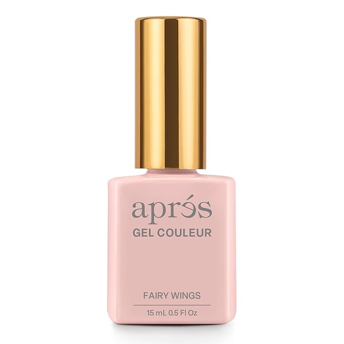 APRÉS Gel Couleur Trio Set - Gel Color, Base Coat, Non-Wipe Top Coat (15ml), Nail Polish Bundle (Fairy Wings)