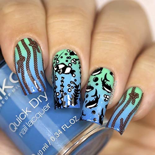 Whats Up Nails - B020 Take Me to the Sea Stamping Plate for Nail Art Design