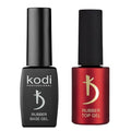 kodi professional Rubber Base and Top Coat Gel Polish UV LED - Base Coat & Top Coat Set Nails Manicure Kit Gel Nail Polish for Long-Lasting Nails (2 x 8 ml) (8ML)
