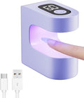 Mini UV Light for Gel Nails, Rechargeable Nail Lamp with 2 Timers & LCD Display, Portable UV Nail Dryer Cordless Gel Nail Lamp for Home DIY Manicure Art