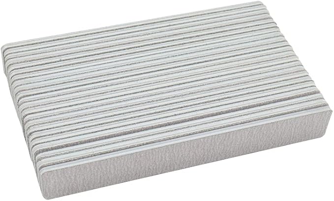 Jumbo Nail File 50 PCS Professional Double Sided 80/80 Grit Nail Files Emery Board Zebra Manicure Pedicure Tool and Nail Buffering Files