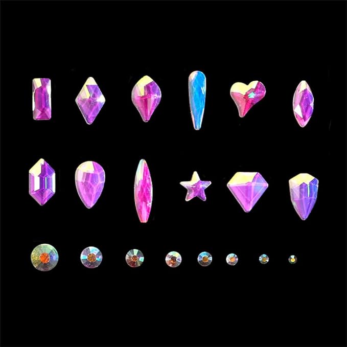 1 Box 21 Grid Mocha Opal Rhinestones for Nails 600 Pcs Multi Shapes Nail Rhinestone Gems Nail Jewels with 2500 Pcs Crystal Rhinestones Diamonds Nail Dotting Pen Kits for Nail Art Craft Acrylic Nails
