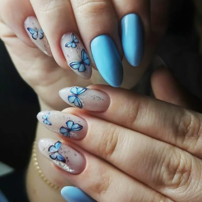 Eseres 10 Sheets Butterfly Nail Stickers for Women Nails Design and Art