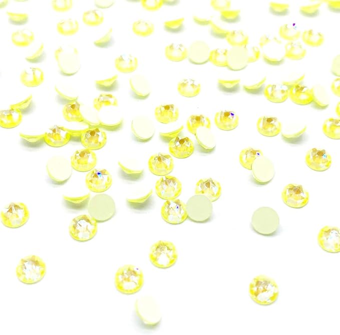 144 pcs Electric Delite Neon Colors Austrian Crystal Austria New 2088 Xirius 16ss Flat Backs Rhinestones Nail Arts 4mm ss16 (Electric Yellow Delite) DIY Bling Best gems Stone