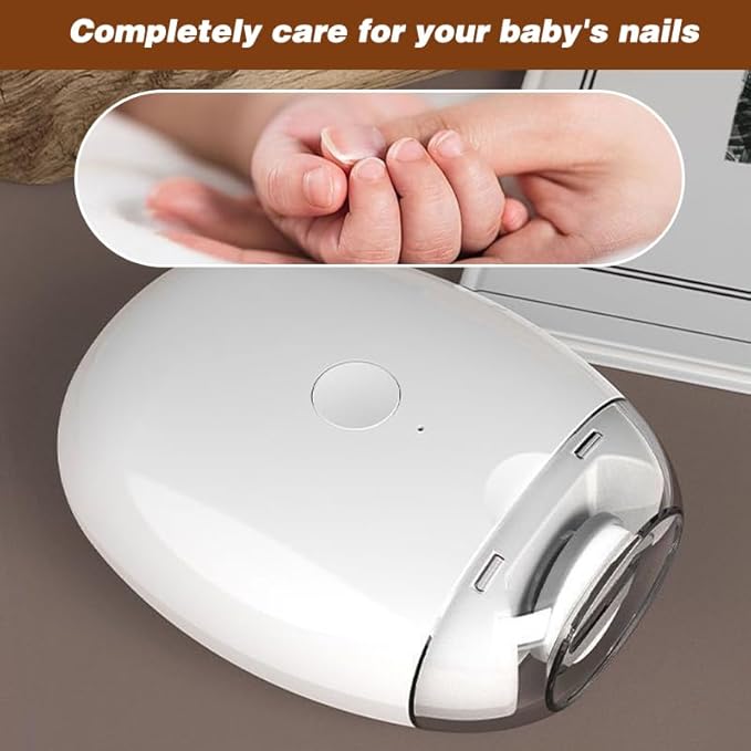 Electric Automatic Nail Clipper & Grinder: Rechargeable Fingernail Trimmer with LED Light - 3-Speed Quiet Nail Care Tool for Adults, Seniors & Babies (1 pcs)
