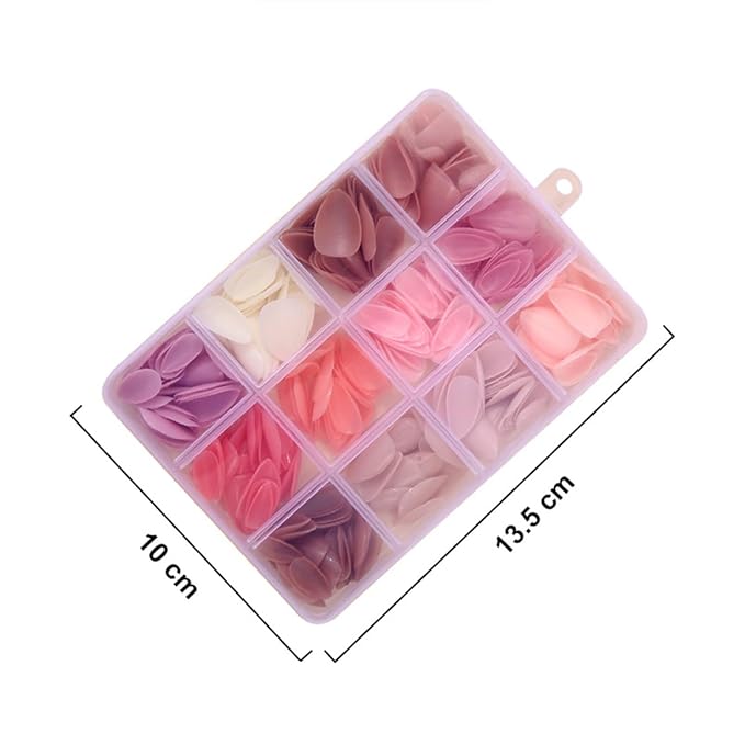 360 Pcs Press On Nails Short Almond Fake Nails Press Ons Set Full Cover Nude Pink Acrylic Glue on Nails Reusable Glossy Artificial Nail Kit False Nails for Women Manicure 12 Color