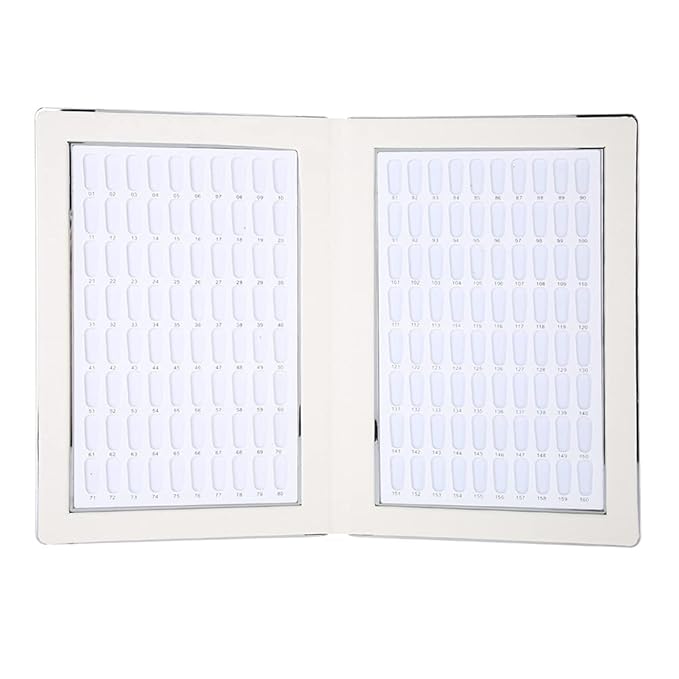 160 Slots Nail Gel Color Card Nail Polish Display Chart Book Nail Polish Color Card Nail Art Showing Shelf Suitable for Manicurists or DIY(Gold)