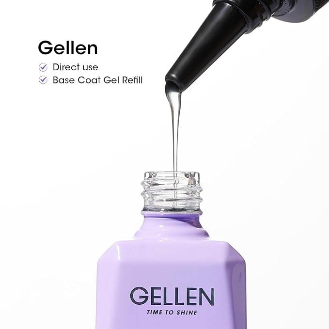 GELLEN 100ml Base Coat Gel Polish Soak Off U V Light Cured High Capacity Base Coat Gel Nail Polish for Salon