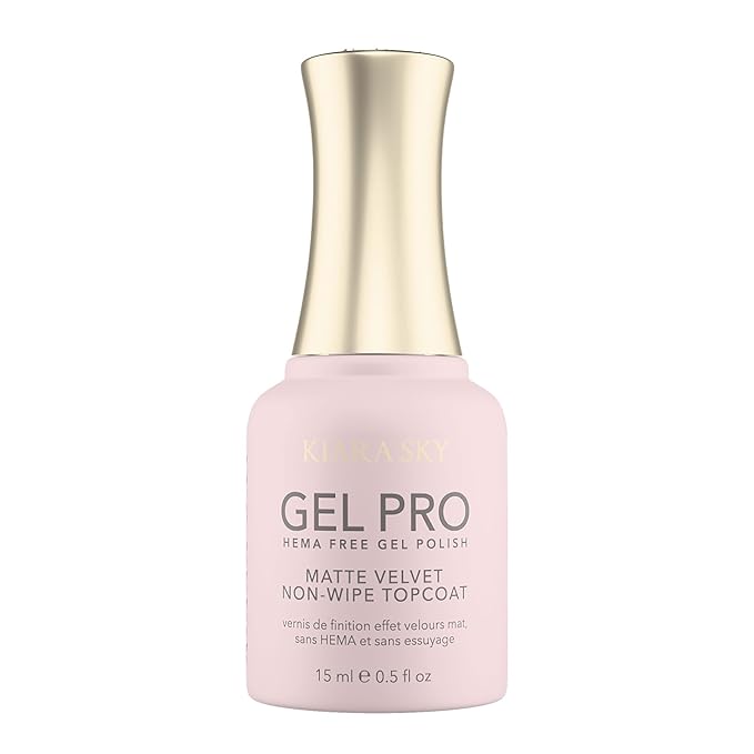 KIARA SKY Gel Pro HEMA Free, 0.5 Fl Oz, Matte Velvet Non Wipe Top Coat