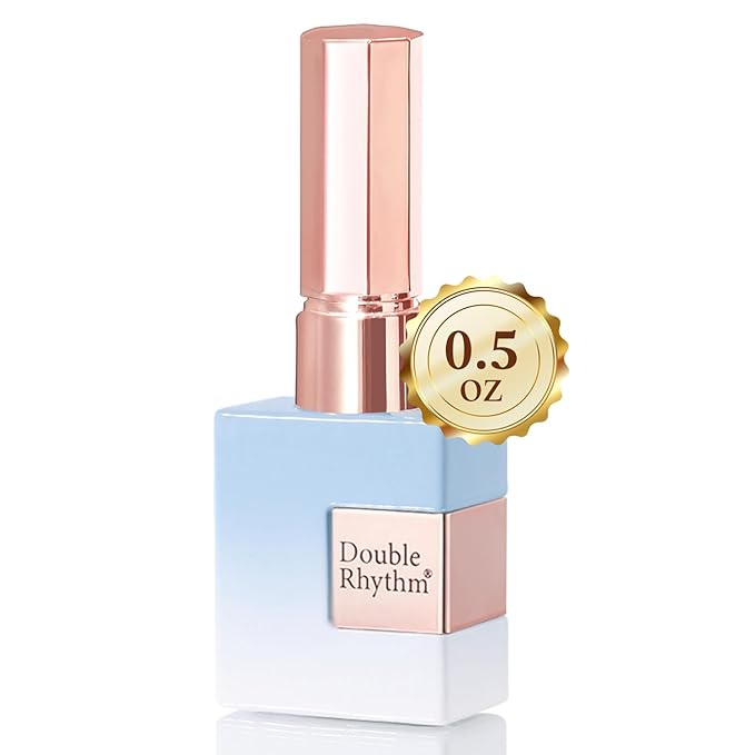 Double Rhythm 0.5 Oz Gel Nail Polish Neutral Natural Same Color Same Bottle Translucent Light Milky Pastel 15ML Manicure French Design Art DIY at Home (Pearl Blue-B1147)