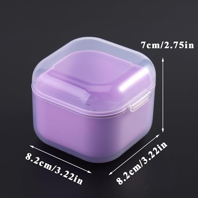 Nail Tool Sterilizer Box Plastic Disinfectant Container for Nail Art Accessories Tools, Portable Nail Drill Bits Sterilization Tray Soaking Box with Strainer Nail Art Salon Sterilizing Tool