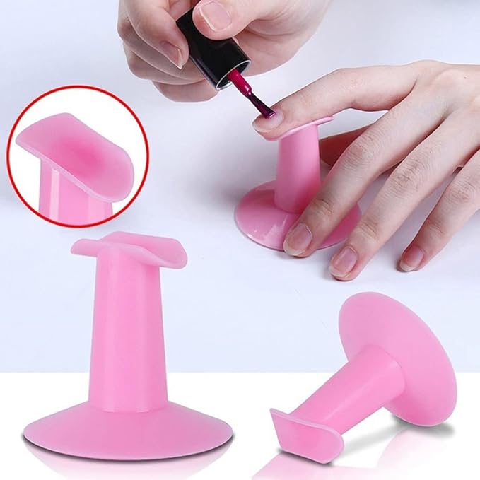 AKOAK 2 Pcs Plastic Nail Holder Finger Exercise Tool Fixed Finger Bracket Professional Painting Art Accessories DIY Nail Art Supplies