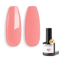 modelones Pink Gel Nail Polish Coral Pink Peach Gel Nail Polish Summer Vibrant Fluorescent Polish Soak Off LED Nail Art DIY Nail Manicure 15ML