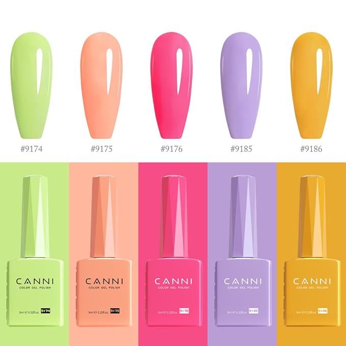 CANNI Mint Green Gel Nail Polish, 1Pcs Pastel Light Green Gel Polish Lime Sage Color Soak Off U V Nail Manicure Salon DIY at Home