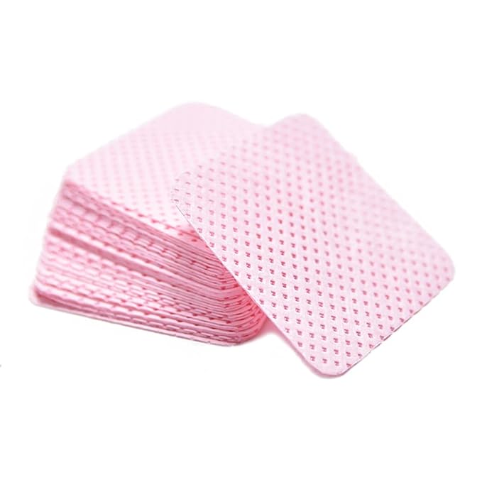Gel Nail Polish Remover Cotton Pads, Lint Free Nail Wipes, 2.3 x 1.57 Inch, 540 Count (540, Red)