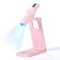 SAVILAND MiniUV Nail Lamp: Quick Dry Pink UV Nail Flash Cure Light with Foldable Stand Visible LCD 20/60s Timer Rechargeable Portable Cordless Gel Flash Cure Lamp Gel Tip Glue Rhinestone Decorations