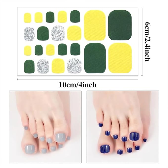 WOKOTO 20 Sheets 440 Pieces Gel Nail Polish Stickers For Toe Nails Art Gel Wraps For Women, Toe Nail Polish Strips Solid Nail Stcikers Full Nail Wraps Toenails Stickers Stick On Nails Polish Wraps