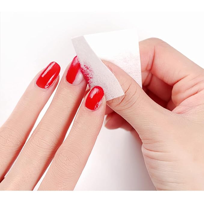 Gel Nail Polish Remover Cotton Pads, Lint Free Nail Wipes, 2.3 x 1.57 Inch, 540 Count (540, White)