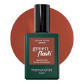 Manucurist Green Flash LED Brique Red Gel Nail Polish - Vegan, 12-Free, Plant-Based - Strengthens and Protects the Nail - Gel Polish - Made in France - 0.5 fl oz