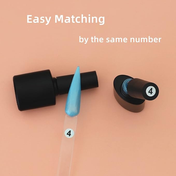 50pcs Nail Swatch Sticks with Number Stickers Nail Color Display Stiletto Tips Clear Nail Sample Sticks with Ring Practice Nail Tips Nail Supplies for Nail Techs Professional Nail Salon
