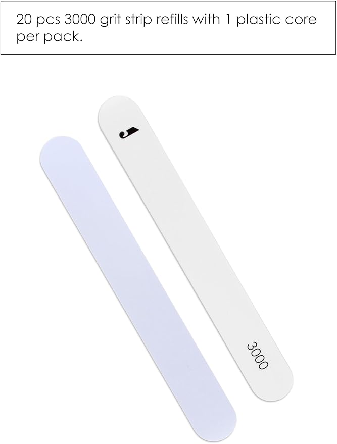 Magic Shiner Professional Nail File - 3000 Grit Ultra Fine Buffer, 20 Pcs Bulk Pack - Salon Quality Polishing Tool for Mirror Glass Shine on Natural Nails