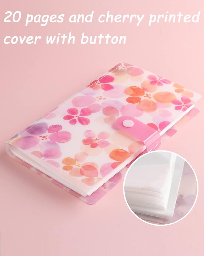 120 Shots Nail Art Stickers Storage Book Flowers Nail Decals Collecting Album Sticker Nail Tech Organizers and Storage Holder Binder Book for Nail Sticker Display