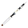 French Manicure Brush - 2 Way Nail Art Brush with Dotting Tool for Cuticle Clean Up & Nail Art Design - Professional Salon Quality, White, 10#