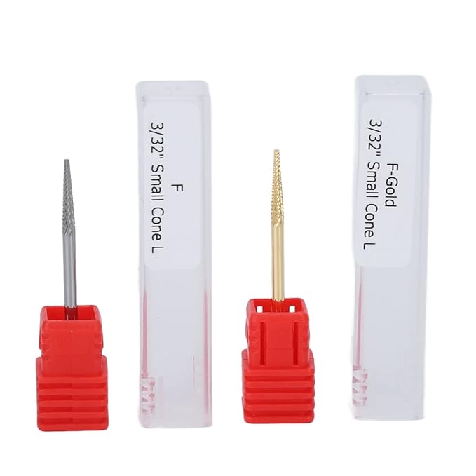 Nail Art Drill Bits Set, Reliable Strength Tungsten Steel Quickly Shaping Nail Grinding Heads Remove Nail Glue 4pcs for Nail Salon