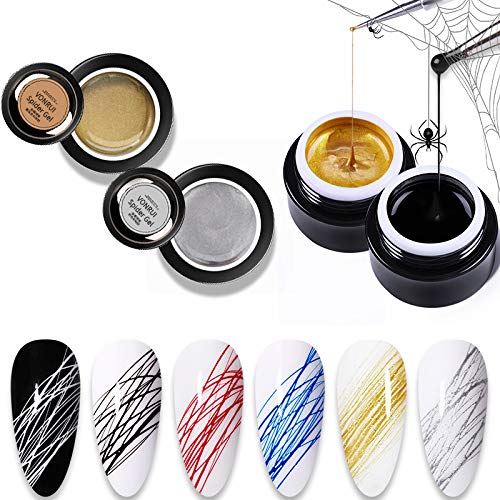 Spider Gel 8ml UV LED Professional Nail Polish Art Embossed Brushed Set