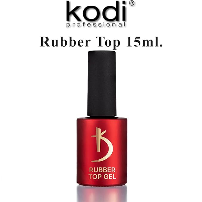 Kodi Professional BEST SET 4in1. 2 bottles Rubber BASE 12ml. + 2 bottles Rubber TOP 12ml. (0.4 Fl Oz) Gel LED/UV Nail Polish Coat Soak Off Original, 4 bottles 12ml.