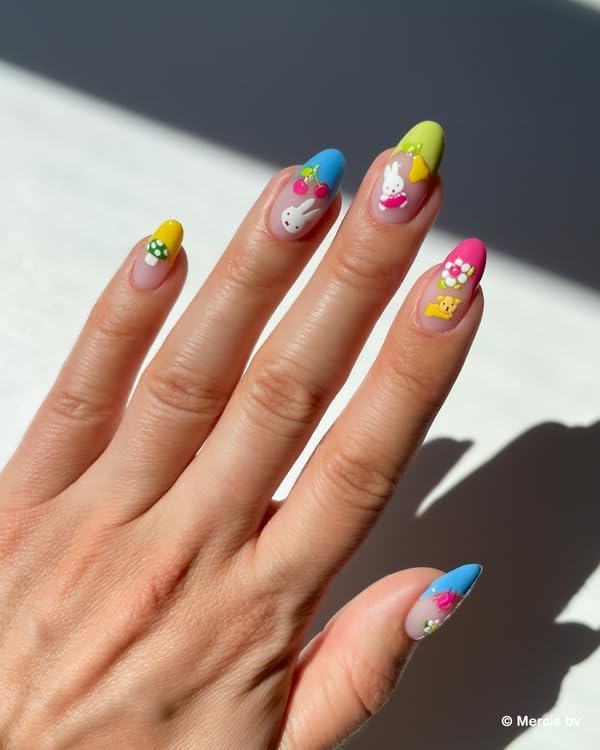 Deco Beauty Miffy in The Meadow -Super Thin & Easy-to-Apply Nail Art with the Cutest Designs-Durable & Long-Lasting Nail Art Sticker & Decals for Women, for DIY At-Home Manicures & Salon-Quality Nails