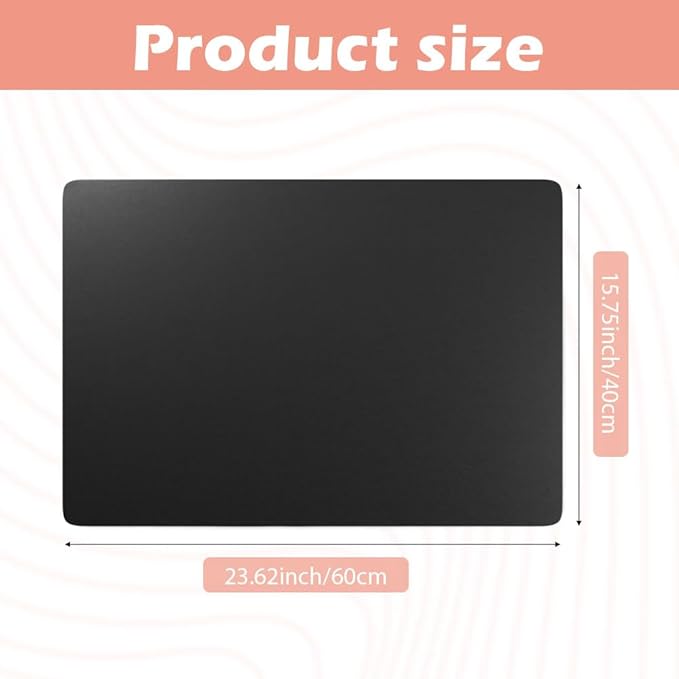 Foldable Nail Mat, Waterproof Manicure Pad 23.62x15.75 Inch | Perfect for Manicure at Home or Salon | Easy to Clean, Portable Design (Black)