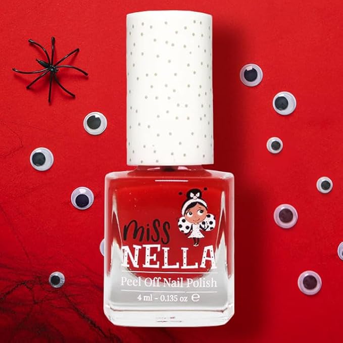 MISS NELLA-Peel Off, Odour Free, Water Base & Safe for kids nail polish pack of 3 (Halloween Pack)
