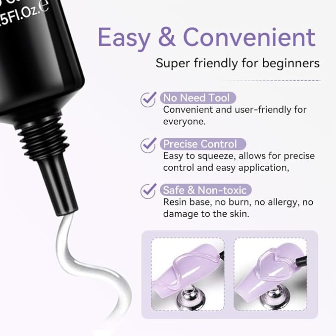 BORN PRETTY 5D Gel Nail Art,15ML Sculpting Gel Glue for Molding,Drawing,Sculpture,Gems and Decoration Nail Art Rhinestone Glue U V Light Cured No Wipe Nail Polish Salon & DIY Use for Women