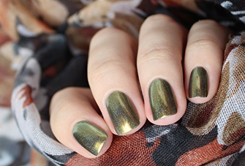 ILNP Bishop (H) - Gold, Olive Green, Greyish Blue Color Shifting Holographic Nail Polish
