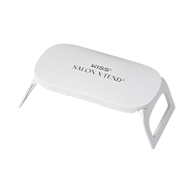 KISS Salon X-tend Pro LED Lamp, LED Gel Nail Kit System, 10 Watts, For Curing Salon X-tend Press On Nails, Wide Coverage, LED Hand Guide, USB-C Power Cord Included