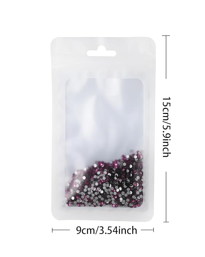 Flatback Glass Rhinestones,Bedazzler Gems 1440pcs Non Hot fix Rhinestones for Nail Charms Crafts Clothes Tumblers,Fuchsia,SS10