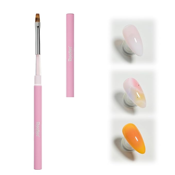 Beetles Nail Art Brush 1Pcs Ombr Gel Nail Art Design Pen Painting Tools Ombre Gradient Fingernail Brush Nails Cleaning Brushes Nails Salon Diy at Home