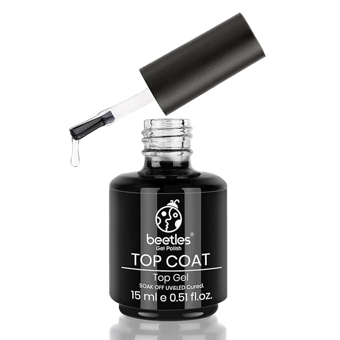 Beetles Gel Polish Gel No Wipe Top Coat and Gel Polish Nail Art Rhinestone Glue Set for Adhesive Resin Gems Diamonds Jewelry Decoration Soak Off Led