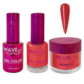 WAVEGEL Soak-Off Gel, Nail Lacquer & Acrylic/Dip Powder Matching Set - Princess Collection - #107 Cardnial Skirt