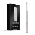 MelodySusie Cuticle Clean Nail Drill Bit 3/32'', Professional Safety Carbide Under Nail Cleaner Nail Bit for Cuticle Dead Skin Nail Prepare, Two Way Rotate, Manicure Nail Salon Supply(Silver, Medium)