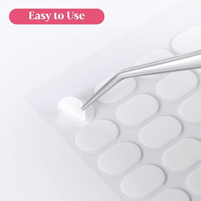 1500 Pcs False Tip Double Sided Adhesive Tapes, Clear Pre-Cut Nail Display Strips, Press on Fingernail Stickers for Manicure Nail Art Holder