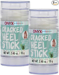 Onyx Professional Cracked Heel Repair Balm Stick, Tea Tree Eucalyptus Scent, 2 Pack - Dry Heels Dry Cracked Feet Treatment, Moisturizing Heel Balm Rolls On, No Mess Like Foot Cream or Foot Lotion