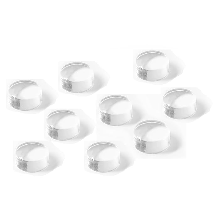 9 PCS 2.8CM Clear Jelly Silicone Nail Art Stamper Head Transparent Stamping Polish Transfer Templates Tools Manicure French Tip Tool Nail Stamp Silicone Head Kit (Only Stamper Head)